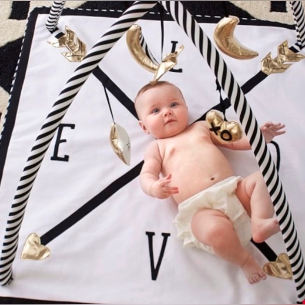 Pottery Barn Emily & Merritt gender neutral baby activity play mat. GUC. - Picture 3 of 6